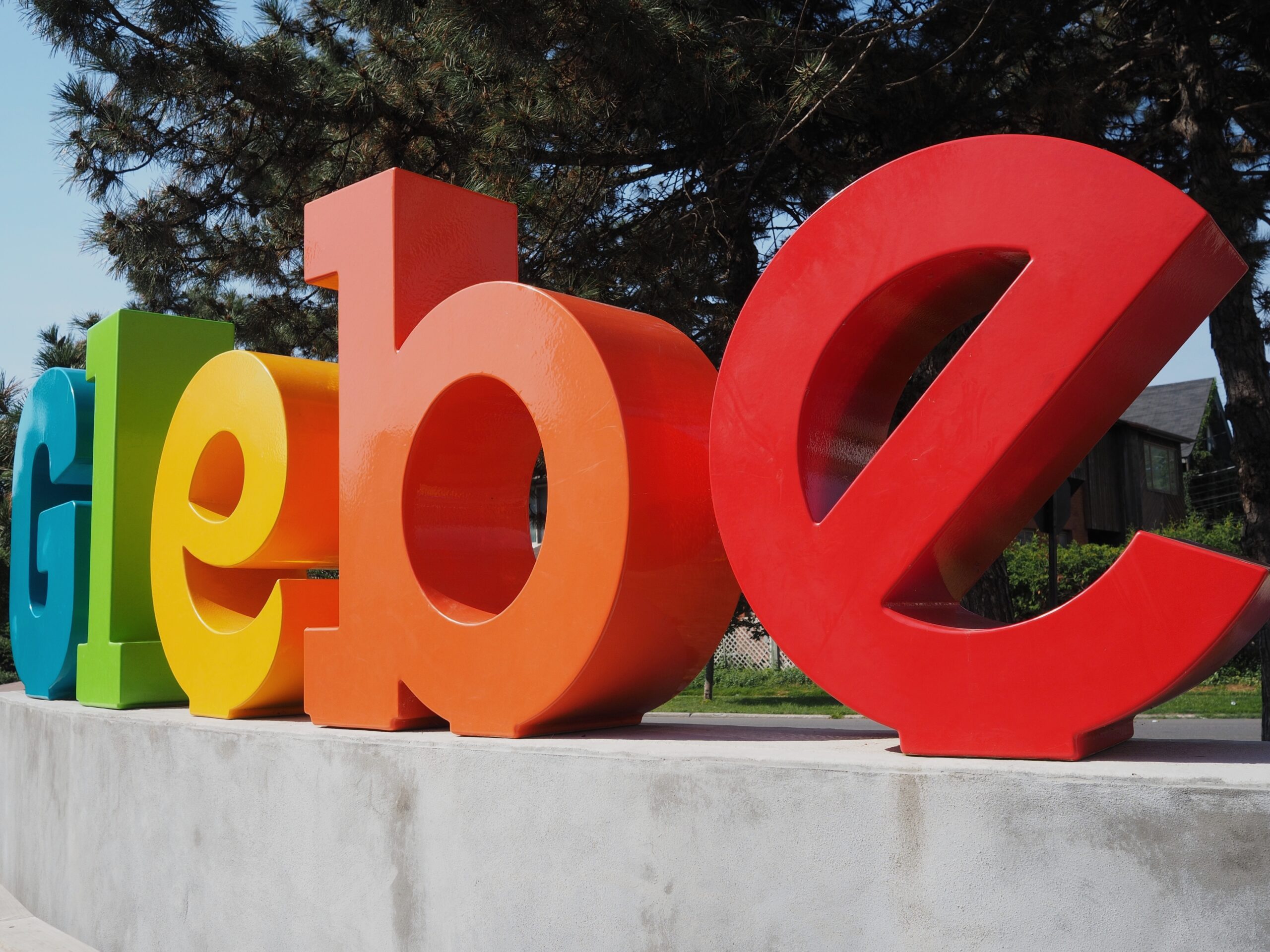 Colourful sign spelling the word 