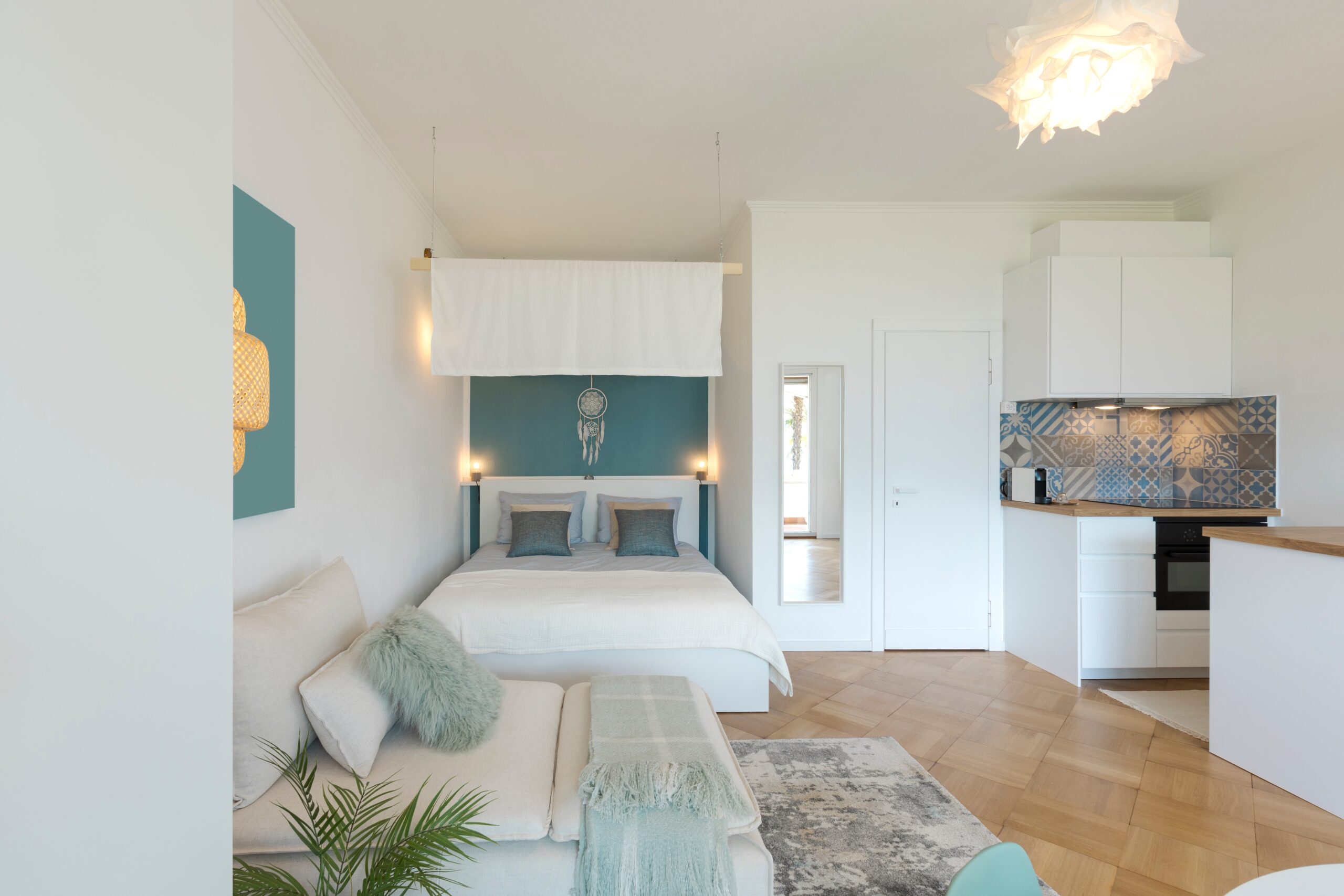 Studio apartment interior view